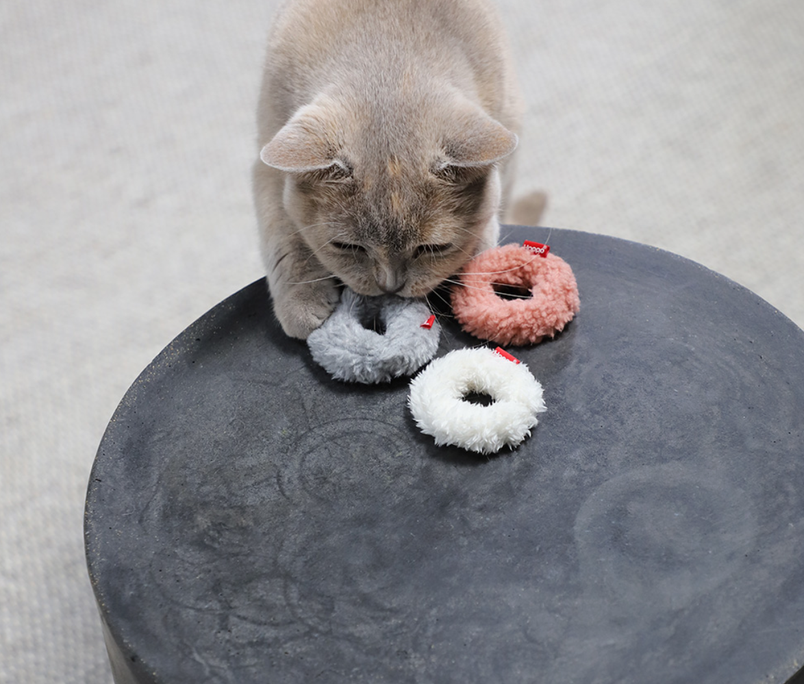 Mini Donuts Katzenspielzeug, 3er-Set